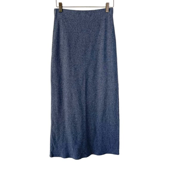 Vintage 90s Grey Full Length Straight Skirt Small - Picture 1 of 9
